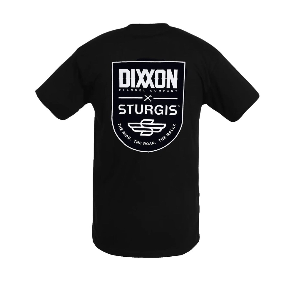 Dixxon Sturgis Ride Roar Rally Badge T-Shirt‎ Men's 2XL Black SS Cotton USA